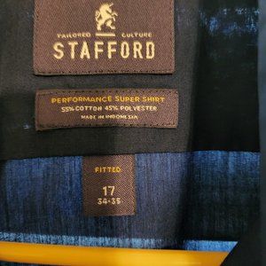 Mens Navy Blue Dress Shirt